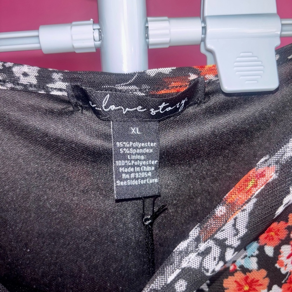 A Love Story junior ladies “Elisabeth” May Bloom Bohemian Blouse NWT! Size XL - Picture 5 of 9